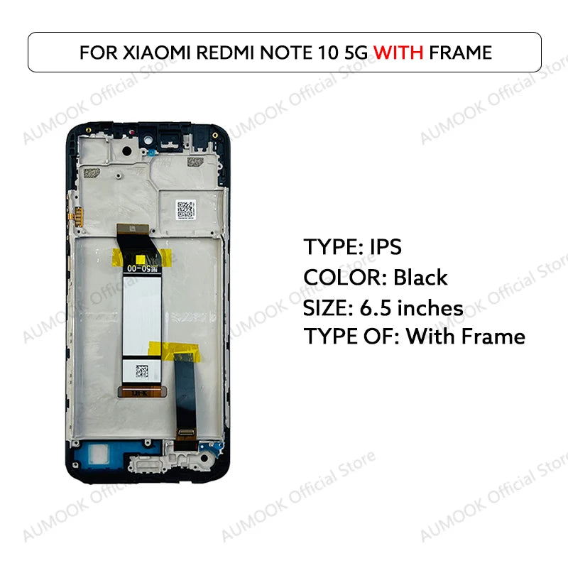 For Xiaomi Redmi Note 10 5G LCD Display Touch Screen Digitizer Assembly M2103K19G M2103K19C LCD Screen Replacement Repair Parts