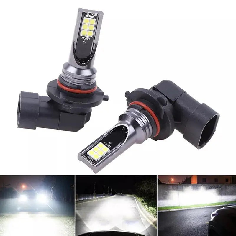 2pcs H8 H9 H1 H3 Led H11 9005 HB3 9006 HB4 Car CSP LED Fog H