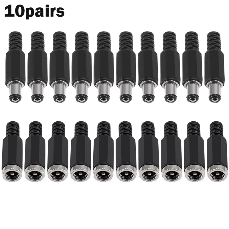 5/10Pairs DC Socket 5.5mm x 2.1mm Female DC Barrel Jack Sold