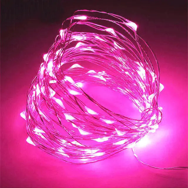 1M 2M 3M 5M Copper Wire LED String lights Holiday lighting Fairy Garland For Christmas Tree Wedding Party Decoration