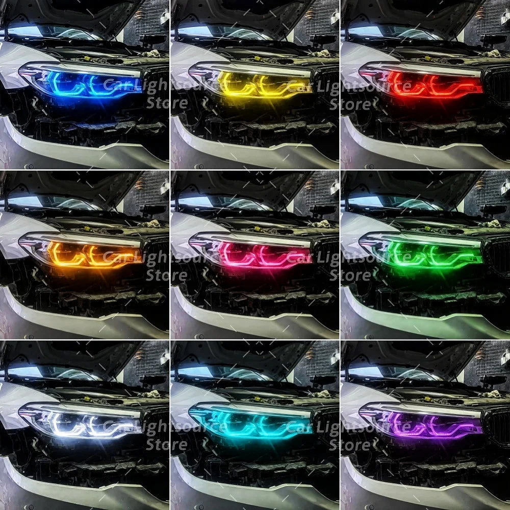 DRL LED Module Yellow Angel Eyes For BMW 5 Series G30 G31 17-20 Adaptive Headlight Daytime Running Lights