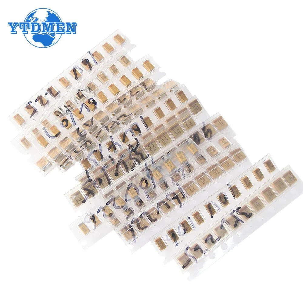 150PCS SMD Tantalum Capacitor Assortment Kit 1uf-220uf A/B C