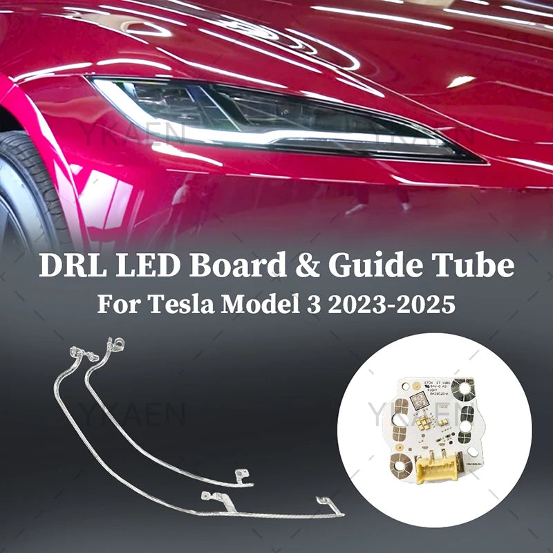 Angel Eyes DRL Chip Boards Daytime Running Light Tube Light Guide Strip Car Accessories for Tesla Model 3