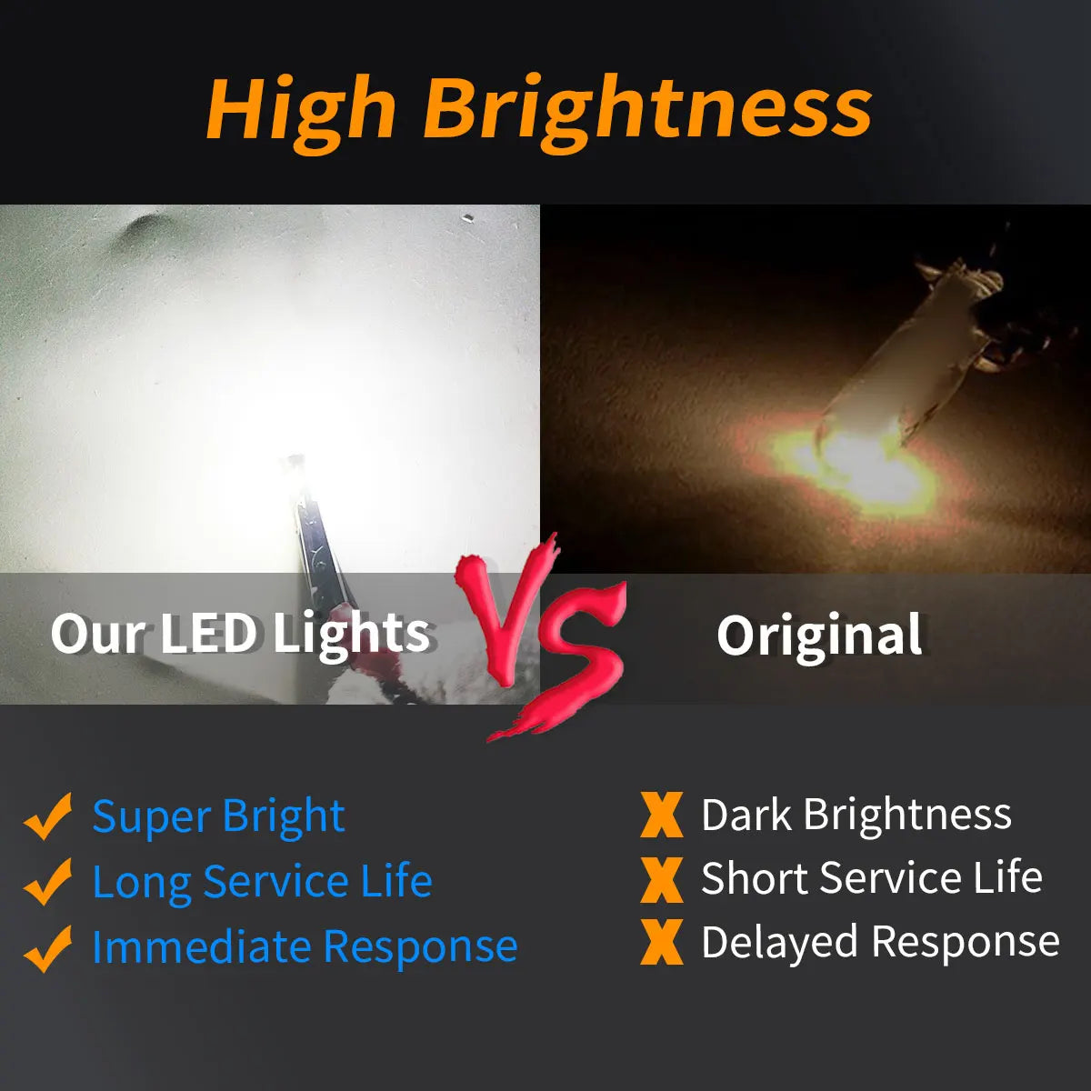 High Brightness 3030 Chips 10Pcs of T5 Led Bulb W3W W1.2W Pl