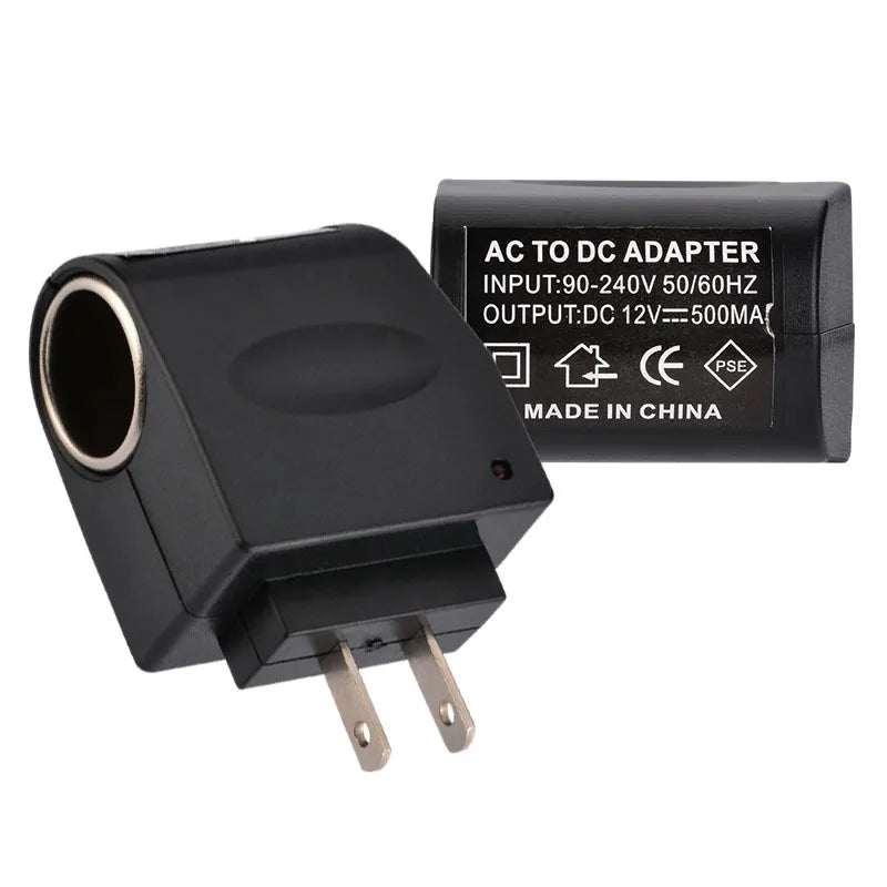 AC 220V To DC 12V Car Cigarette Lighter Adapter EU US Plug C