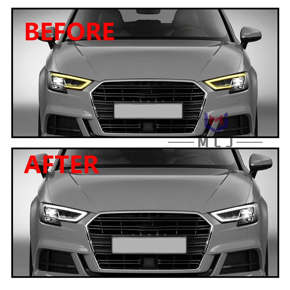 Headlight Daytime Running Light 8V0998473B 8V0998474B Light Source Chip Light Guide Tube DRL Strip for Audi