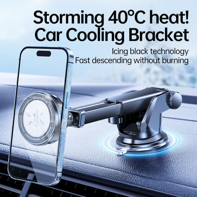 Magnetic Semiconductor Cooling Car Phone Holder with Suction