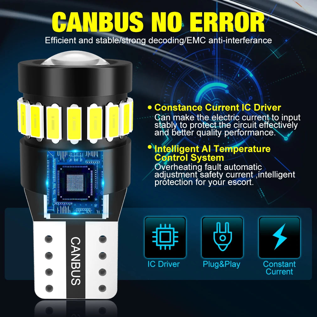 XSTORM T10 W5W LED Canbus No Error 194 168 Bulb 5W5 5W 12V 1
