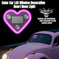 1Pc Universal Solar Car LED Window Decoration Heart Neon Lig
