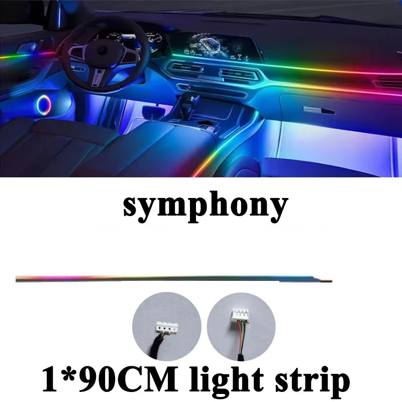 18 in 1 Symphony RGB Atmosphere Light Parts Main Sub Controller 20/35/75/110CM Light Extend Line Speaker Foot Lamp Storage Light