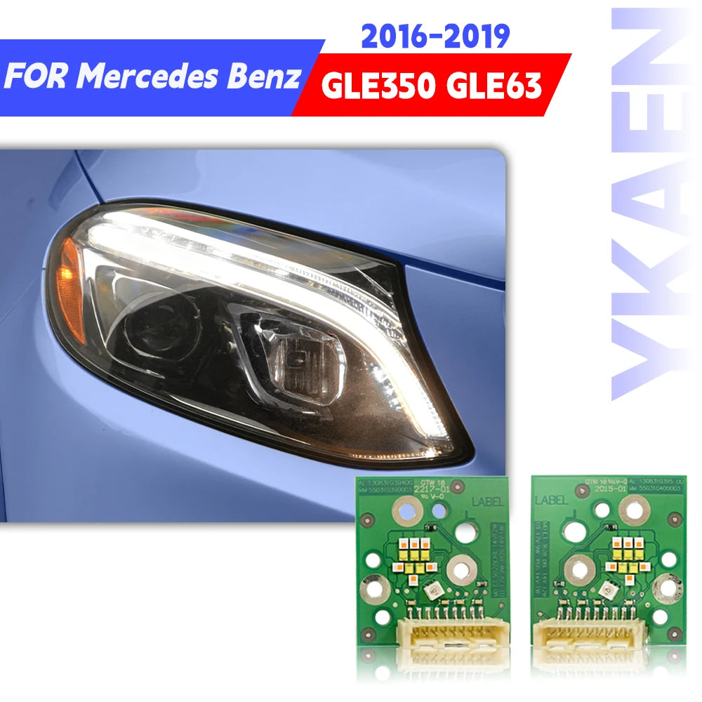 DRL LED Chip Boards Headlight Daytime Runing Light for Mercedes GLE63 2016-2019