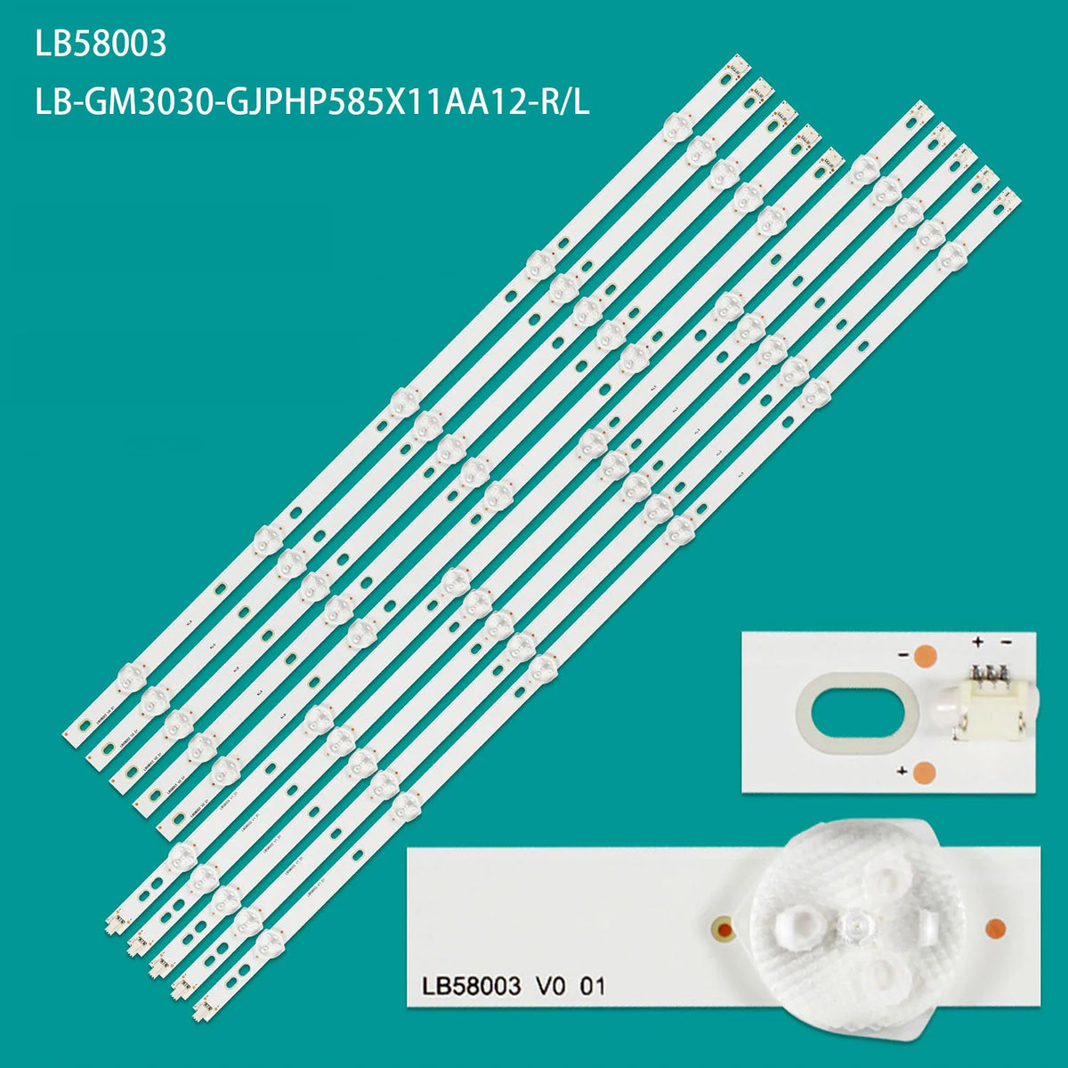 LED Backlight Strip for 58PUS8105 58PUF6013/T3 TPT580B5 TPT580F2 LB-GM3030-GJPHP585X11AA12-R-2-T