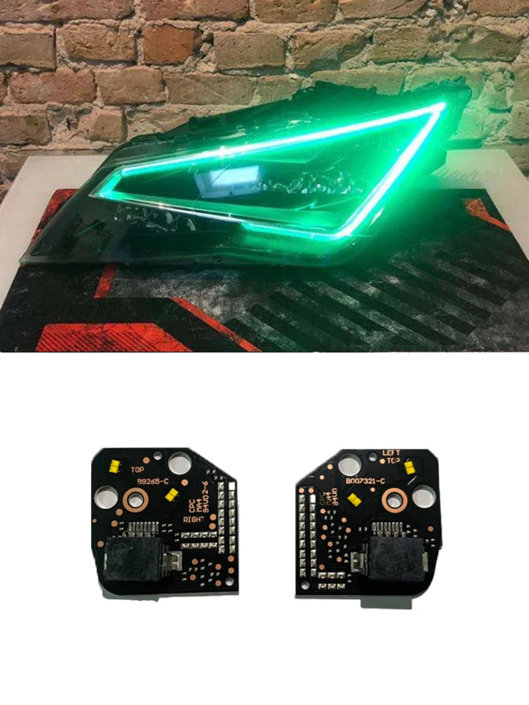 DRL LED daytime running lights board module 2013-2016 Red Blue Amber White for Seat MK3 2013-2016