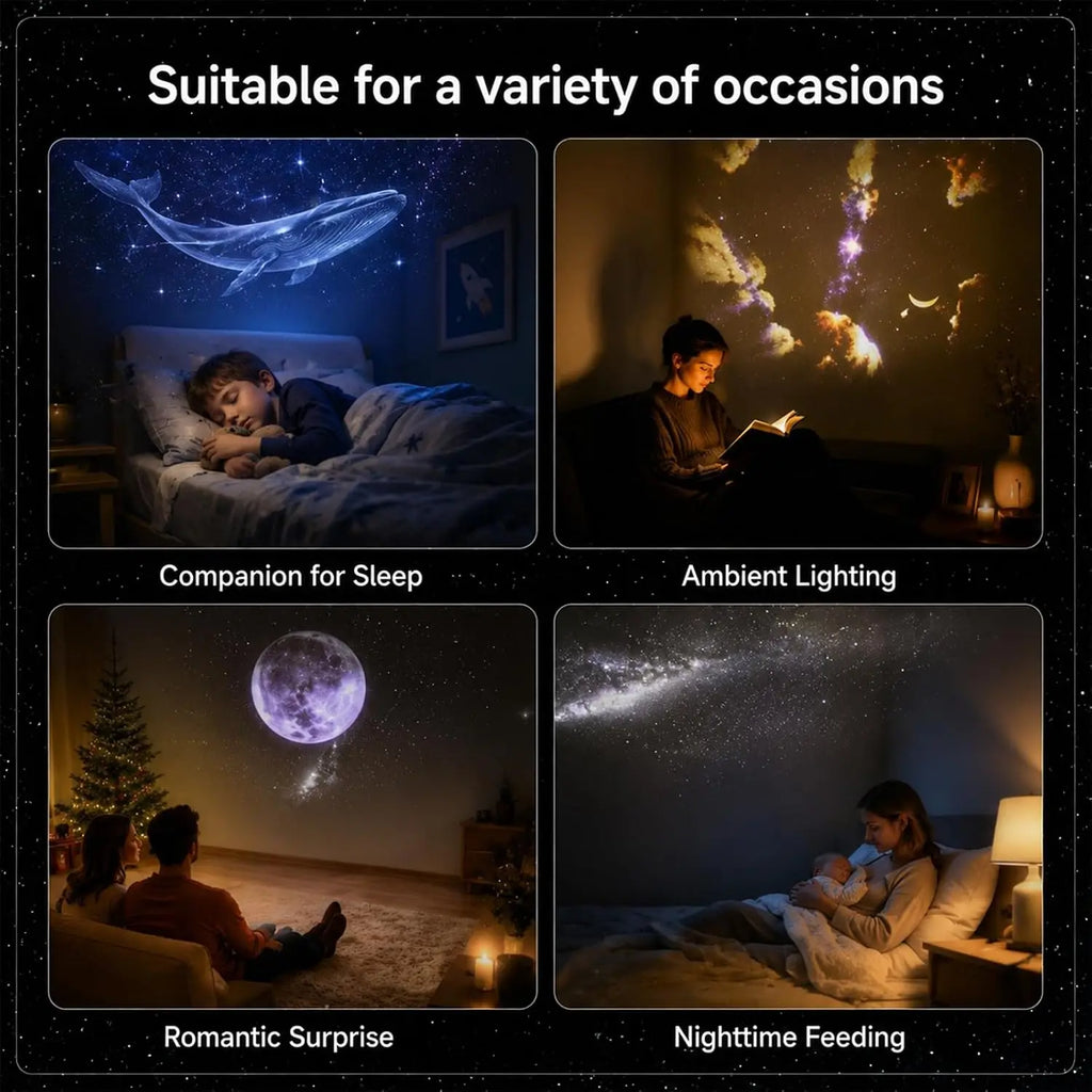 Galaxy Planet Projector Night Light USB Plug And Play HD Sta