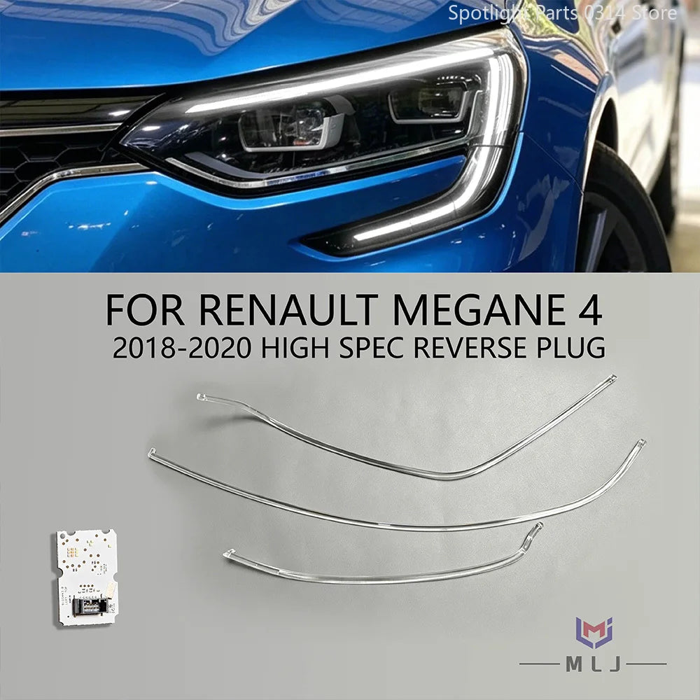 DRL Light Guide Strip Light Tube Bar White DRL Chip Angel EYe Board for Renault 2018-2020