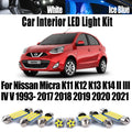 LED Interior Light Kit for Nissan K14 K12 K11 1993-2017 - Canbus Error-Free Interior Bulbs