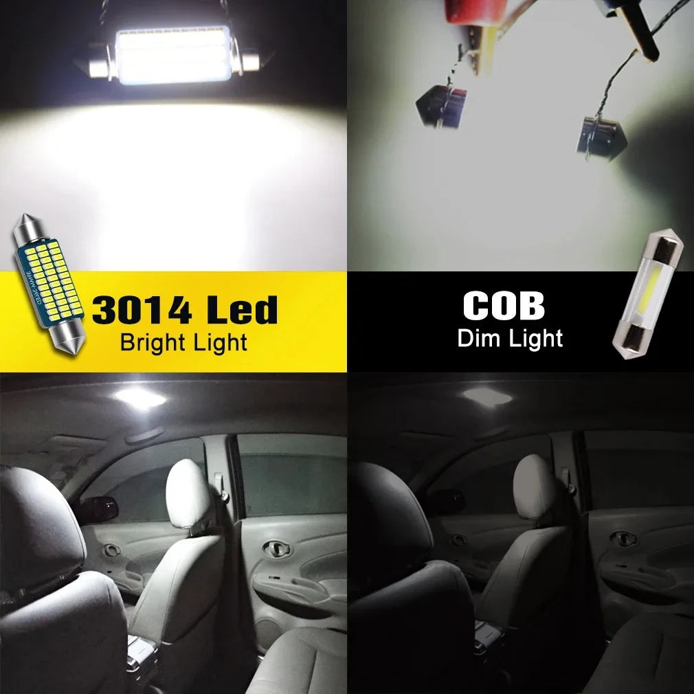 2/4/10pcs C5w C10W Led Festoon 31mm 36mm 39mm 41mm Interior 