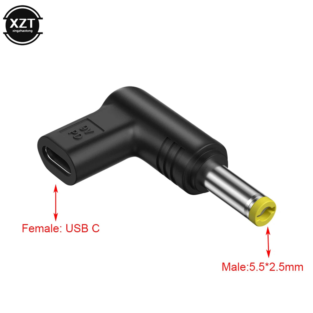 USB C PD to DC Power Connector Universal 5V 9V 12V Type C to DC Jack Plug Charging Adapter Converter for Router Tablet Mini Fan
