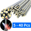 40Pcs No Need Solder Powder Aluminum Welding Rod 1.6/2MM Bra