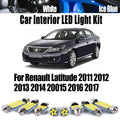 5 2016 2017 Vehicle LED Interior Reading Dome License Plate Door Footwell Light Kit for Renault