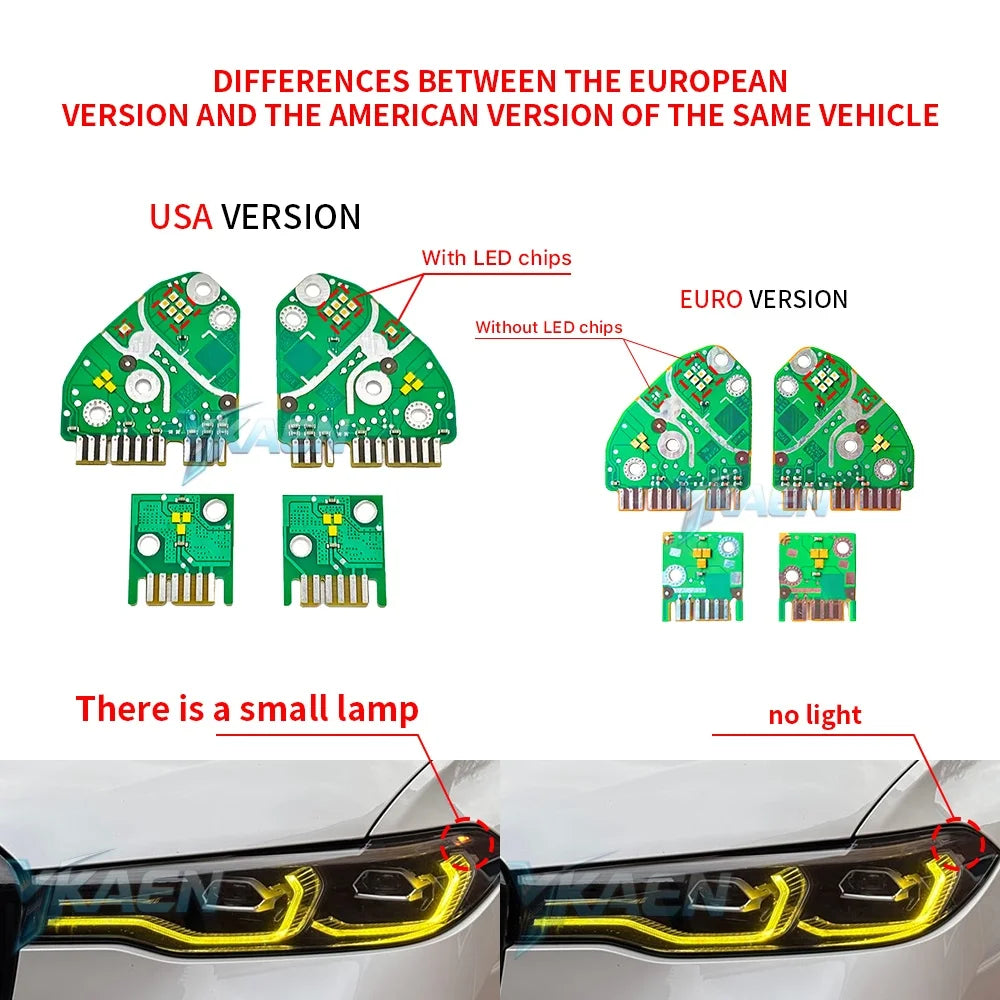 DRL Boards For BMW X7 G07 2019-2021 Laser Headlight Daytime Running Light Chips Angel Eyes Blue Red White for