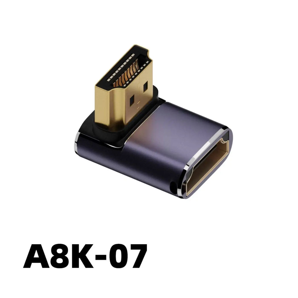 360 Degree Angled U-shaped L Converter Mini HDMI Male to HDMI-compatible 2.1V Female Extension 4K 5K 3D UHD 8K 60Hz Adapter