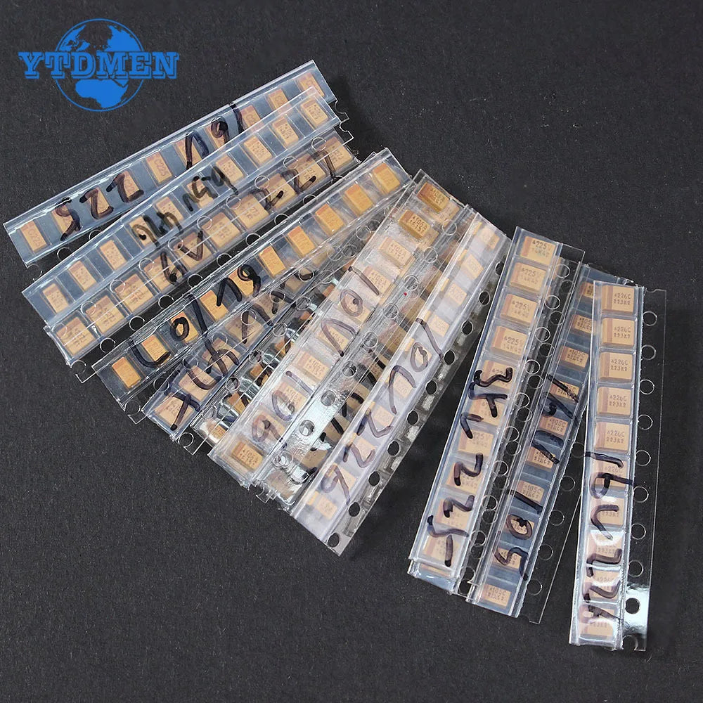150PCS SMD Tantalum Capacitor Assortment Kit 1uf-220uf A/B C