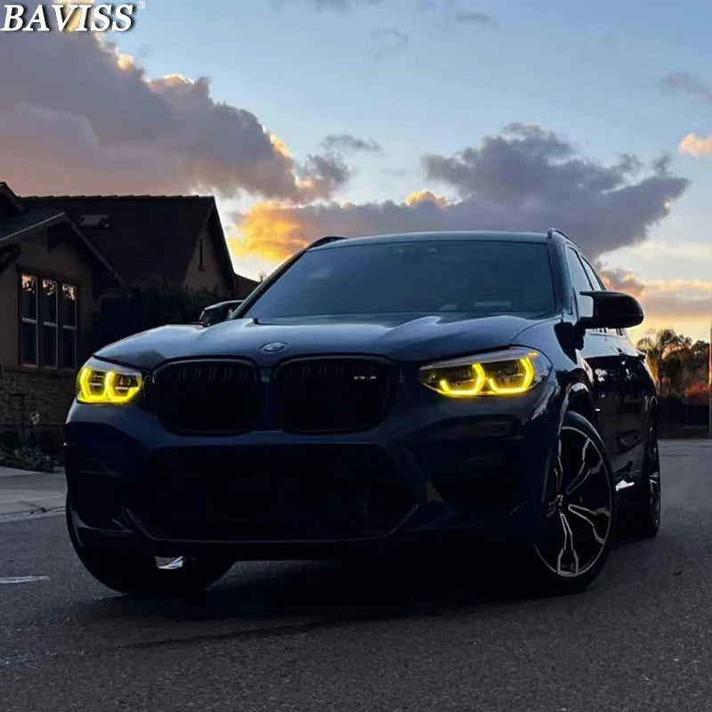Angel Eyes 18-21 For BMW X3 X3M F97 G01 X4 X4M G02 Lemon Yellow DRL Module LED Boards Daytime Running Lights