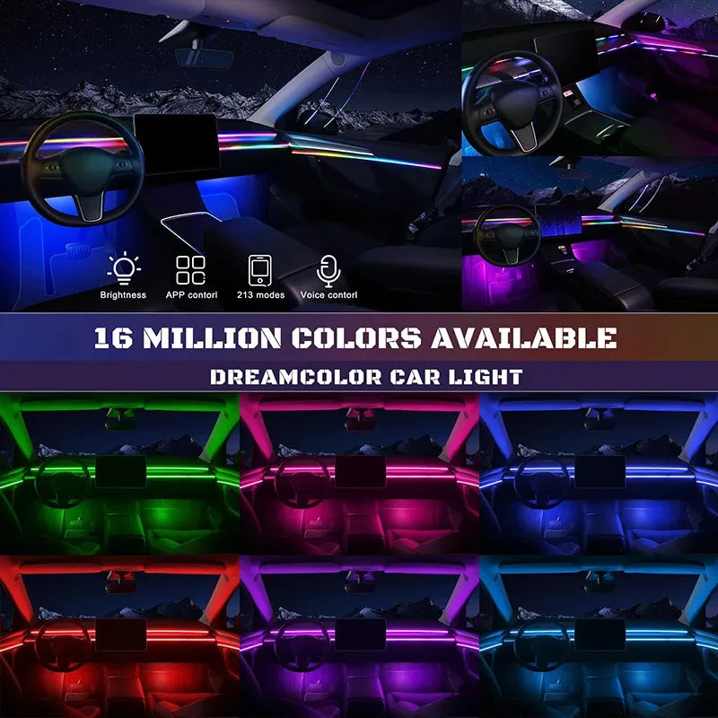 Universal HC22 Neon Car Ambient Lights RGB 64 Color Universa