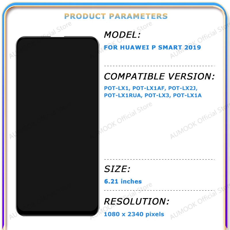 For Huawei P Smart 2019 LCD Display Touch Screen Digitizer A