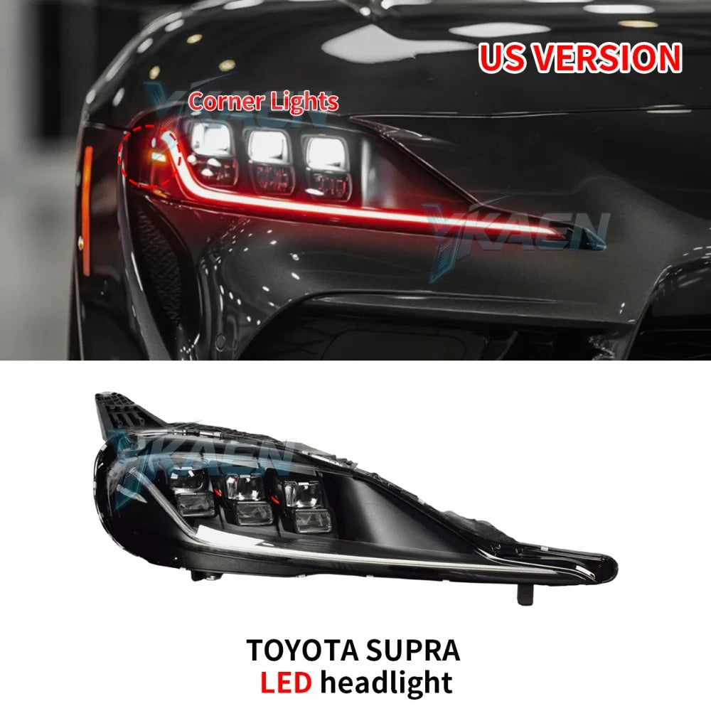 DRL Angel Eyes LED Boards For Toyota GR Supra A90 A91 2019-2024 Headlight Multicolour Daytime Running Light