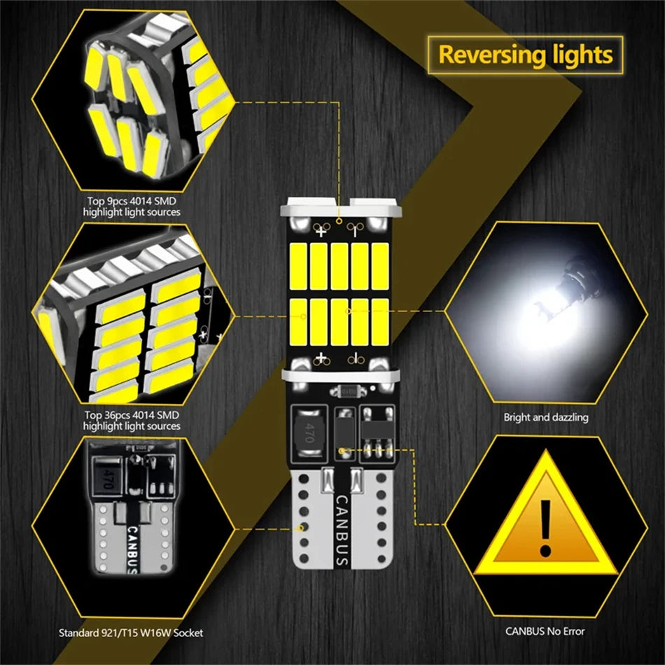 2/6/10/20/30 Pcs T10 W5W Led Canbus 168 194 Car Lights 6000K