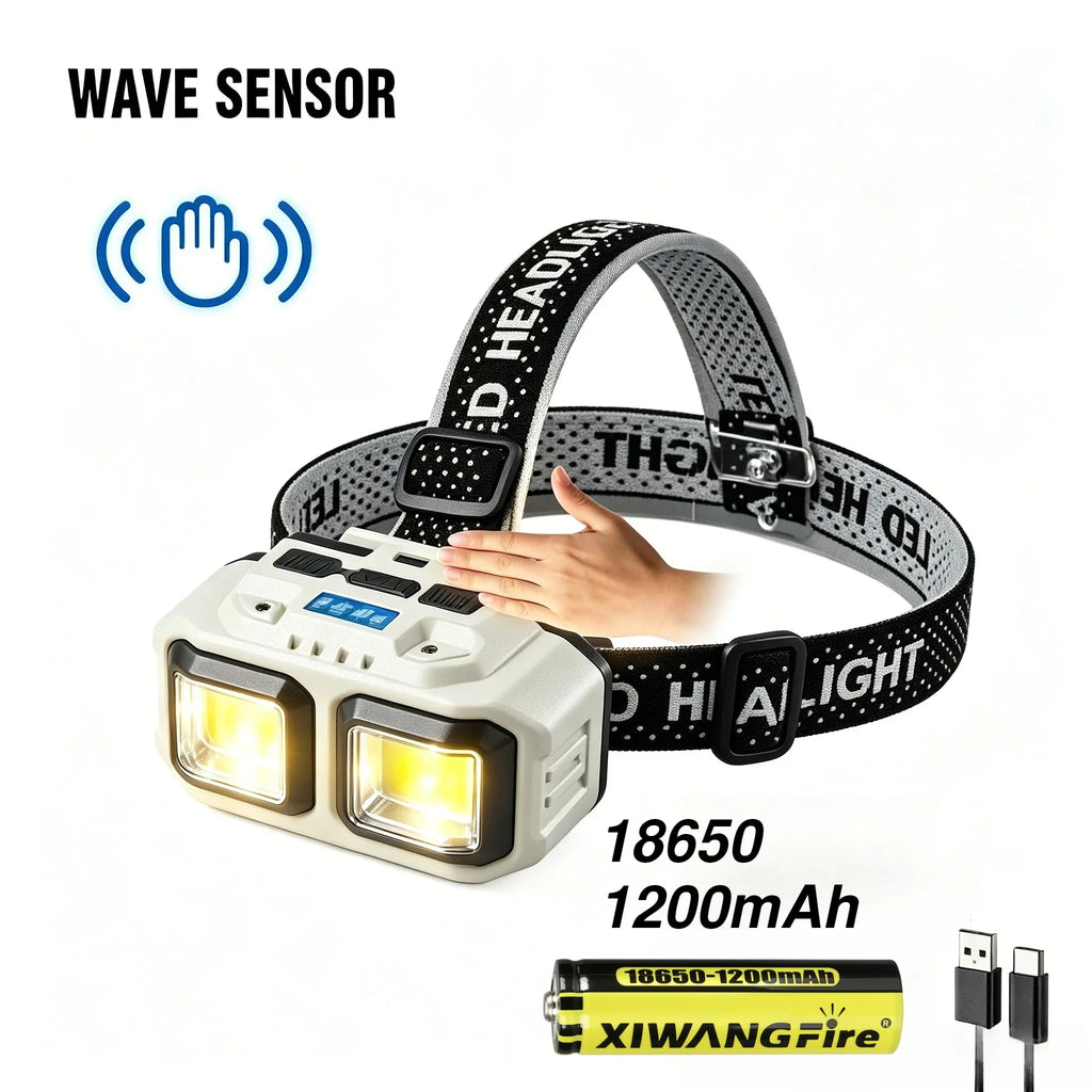 Super Bright Led Headlamp Use 18650 Battery Rechargeable Fishing Headlight Outdoor Hunting Camping Waterproof Head Light