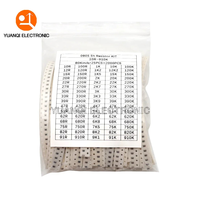 2000pcs 4000pcs 5% 0402 0603 0805 1206 SMD Chip Resistor Ass
