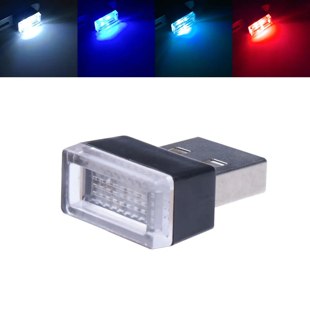 Car USB LED Atmosphere Light Mini Romantic LED Lamp Car Inte