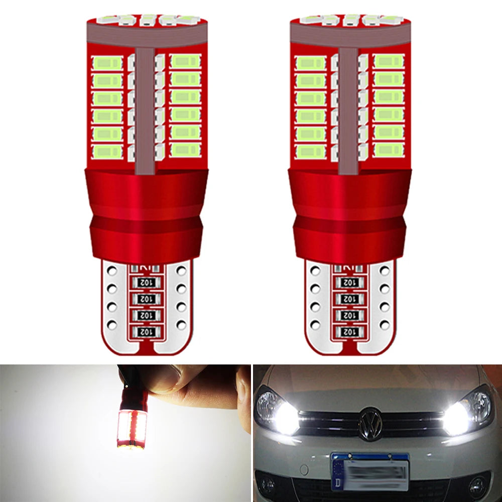 2pcs T10 W5W Car Interior Reading Dome Light Side Marker Lamp 168 194 LED Auto Wedge Parking Bulb For Golf 7 4 6 Mk7 5 Gti Mk5 3