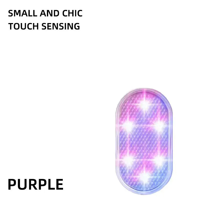 Car Interior Wireless Mini USB Charging LED Touch Light Multi Color Roof Ceiling Reading Lamp for Car Trunk Door Night Light