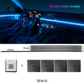 6/10/14/18/22 in 1 Led Car Ambient Lights RGB 213 64 Color Acrylic Strips Symphony Streamer Interior Rainbow Atmosphere Lamp Kit