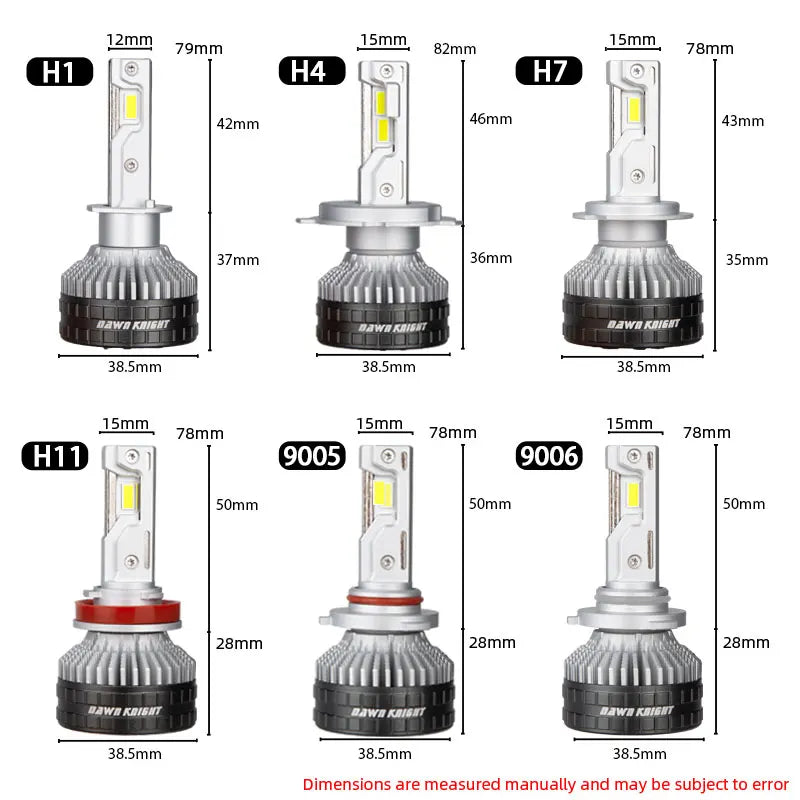 DAWNKNIGHT K9C Pro H7 H4 H11 Led Lamp Bigger Copper Tube Led