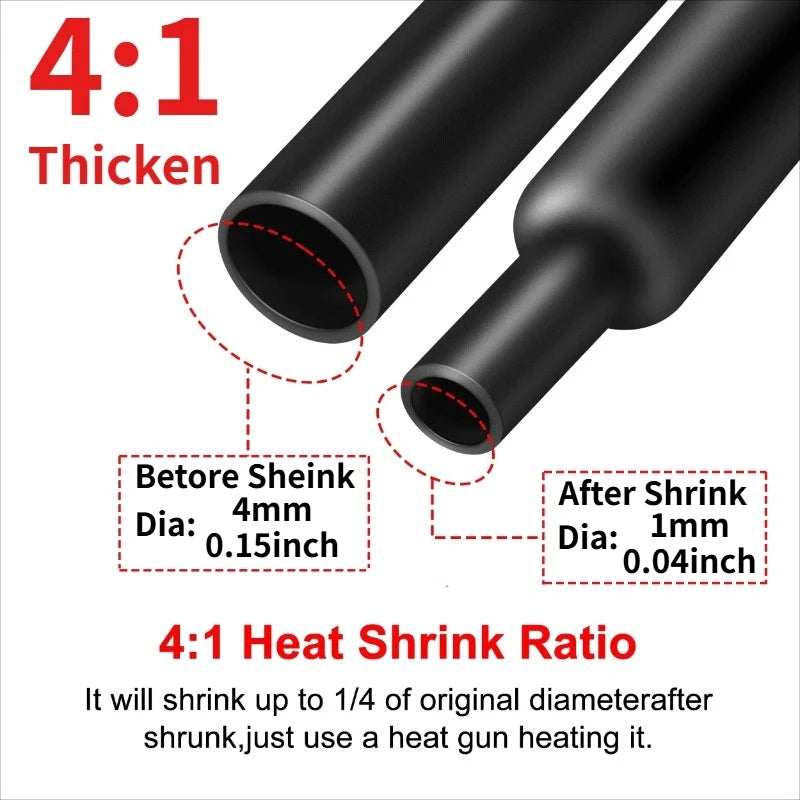 3M 4 1 Heat Shrink Tube Thicken with Glue Thermoretractile H