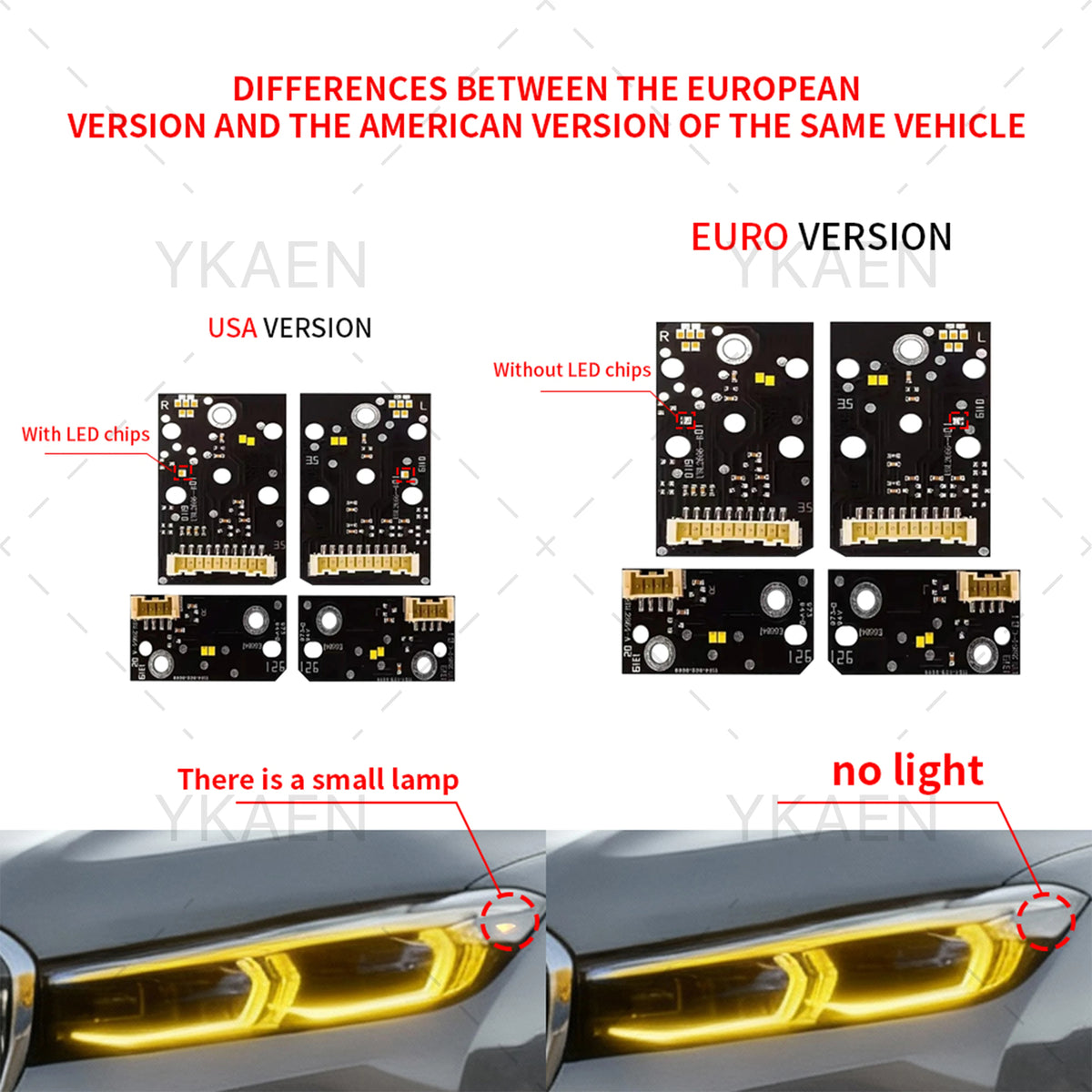 Angel Eyes DRL Chip Board For BMW 7 Series G11 G12 LCI White LED Headlight Daytime Running Light 63119498407
