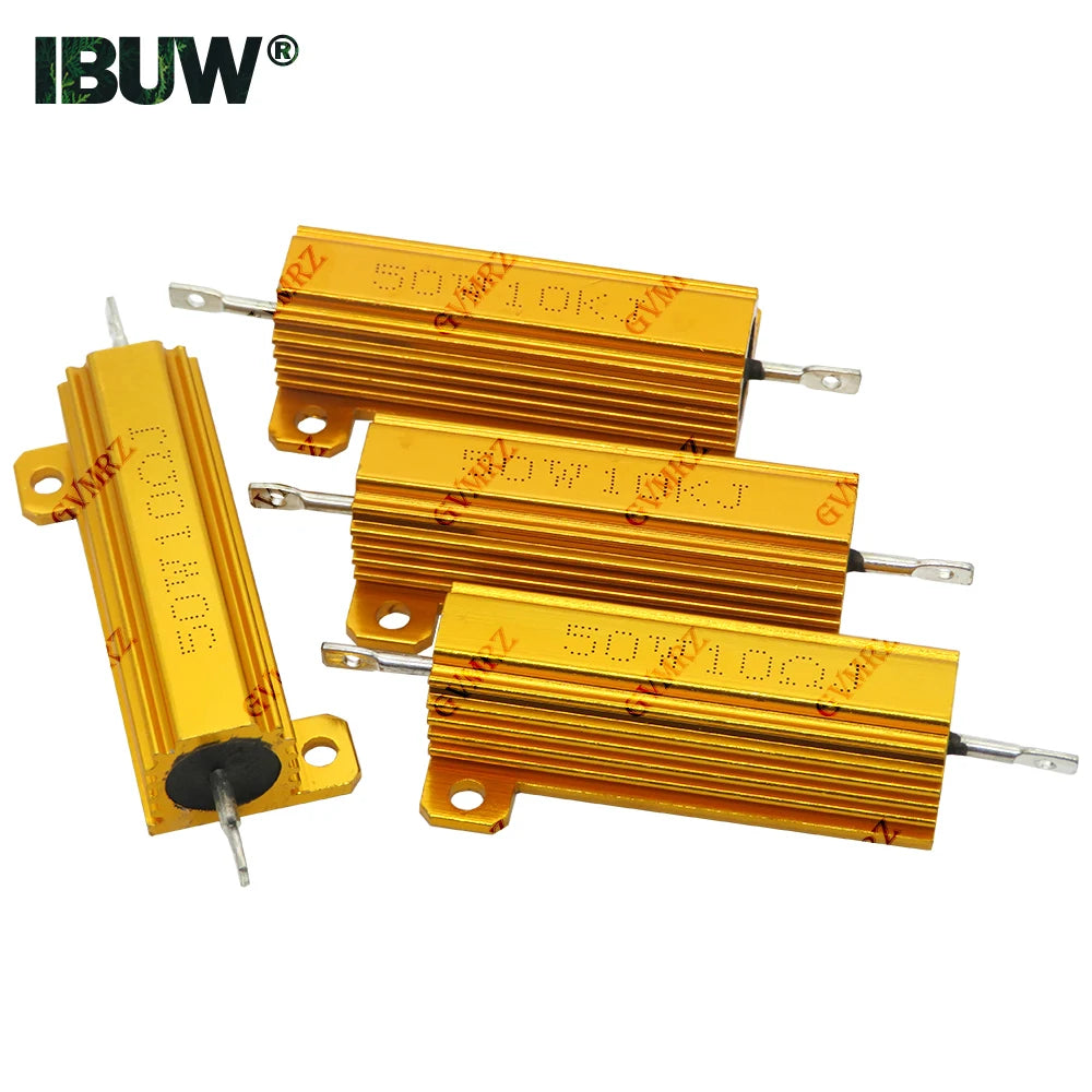 50W Aluminum Housing High Power Wirewound Resistor Assorted 