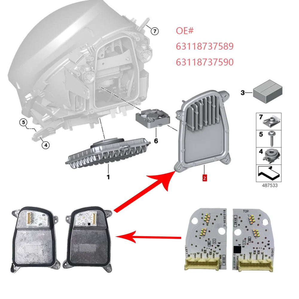 Angel Eyes DRL Boards For 2013-2019 BMW Mini F54 F55 F56 F57 Facelift LED Headlight Daytime Running Light