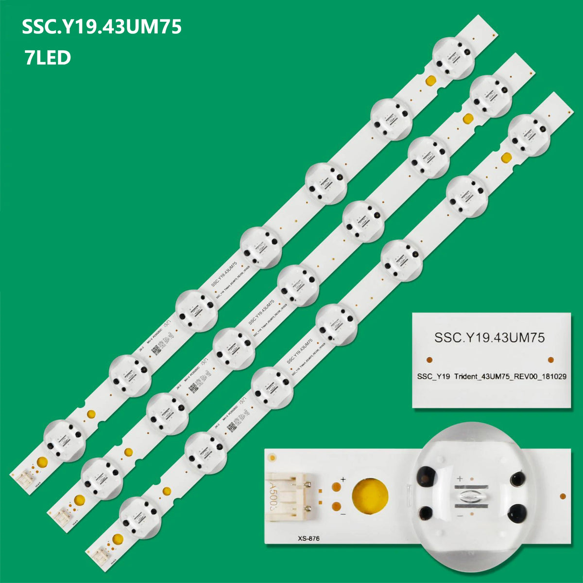 LED Backlight Strip for 445mm LED Backlight Strips for SSC_43UK65(LGO) _8LED_SVL430A62_REV1.0 43UK6500