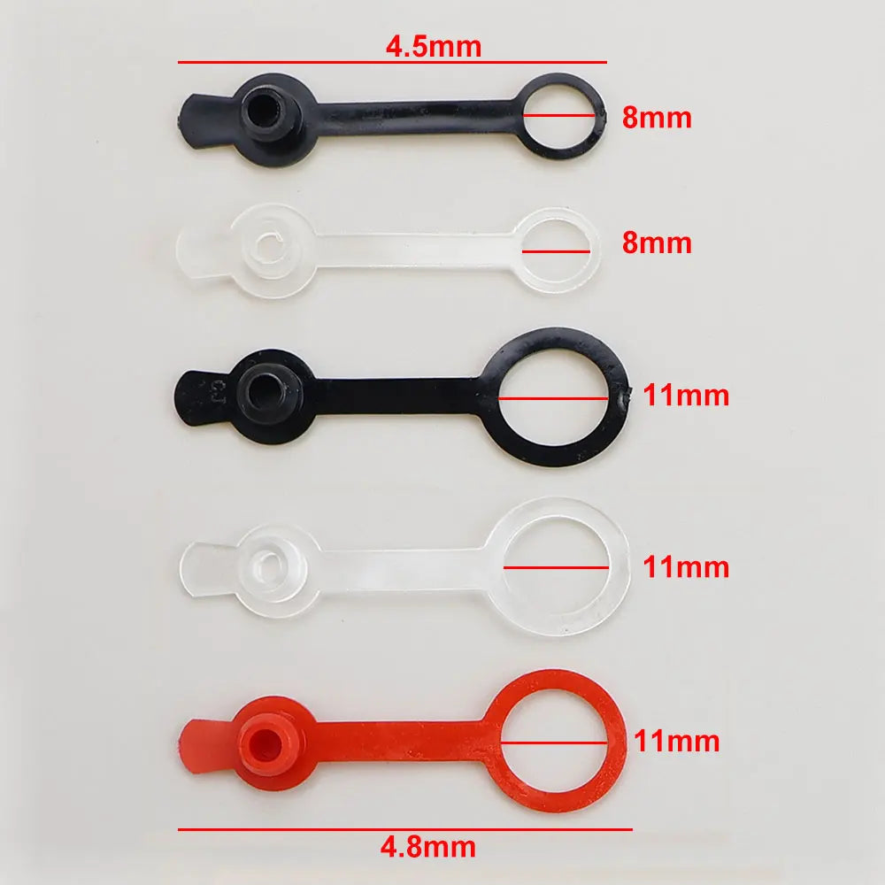 JCD 10-50pcs 8mm 11mm DC Power Socket Waterproof Cap 5.5 2.1
