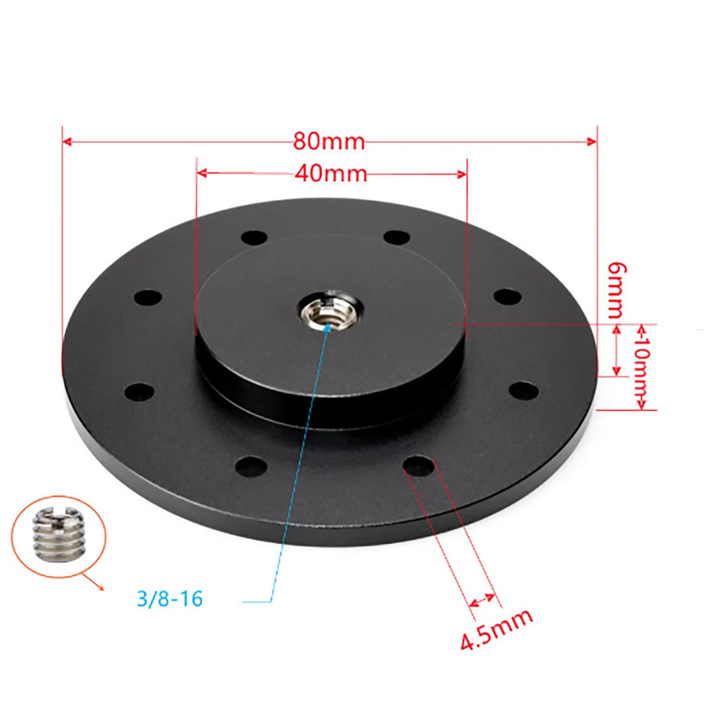 Metal Plate Wall Mount 1/4 3/8 Thread Magic Arm Fixed Base for Webcam Projector Holder Monitor Light Stand DSLR Camera Bracket