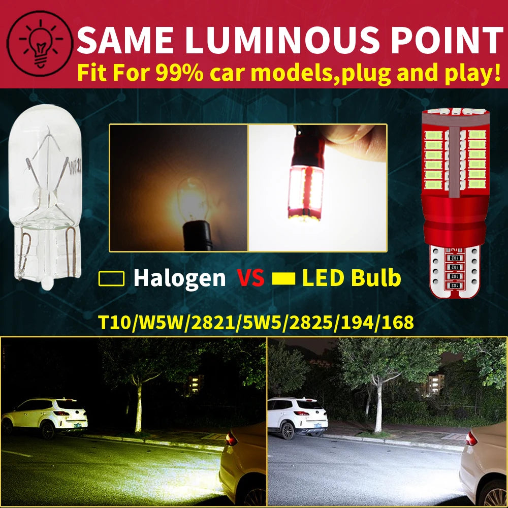 4x T10 LED W5W Canbus Light Bulb Car Clearance Interior Read