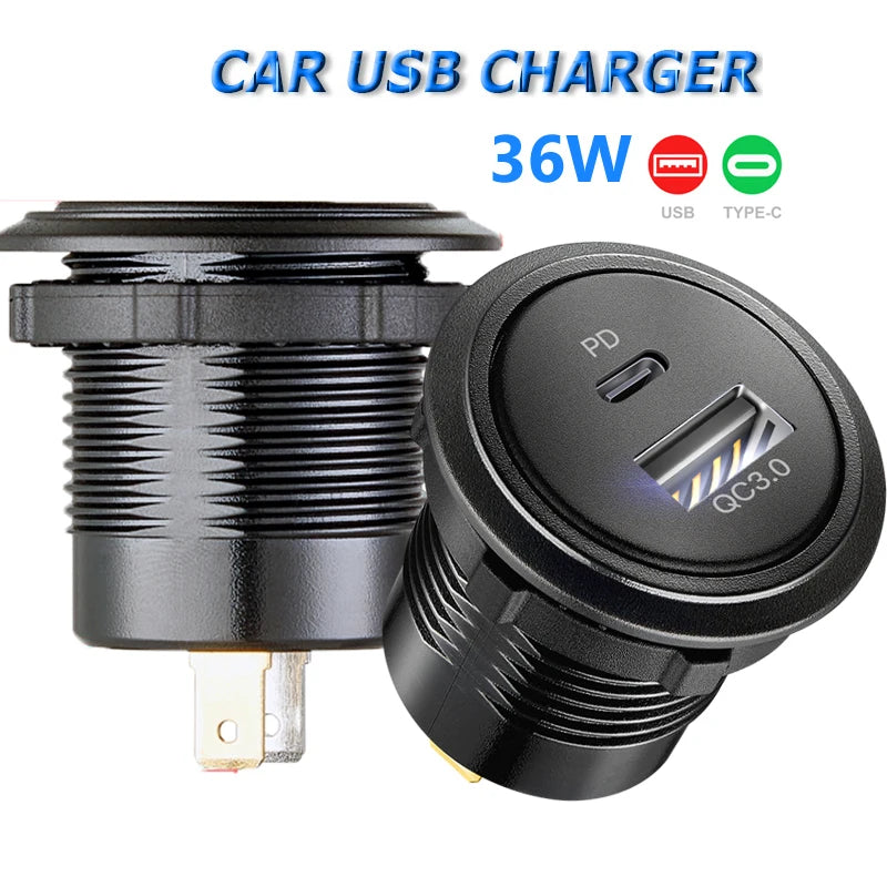Quick Charge 3.0 usb port socket for car Dual USB Fast Car C