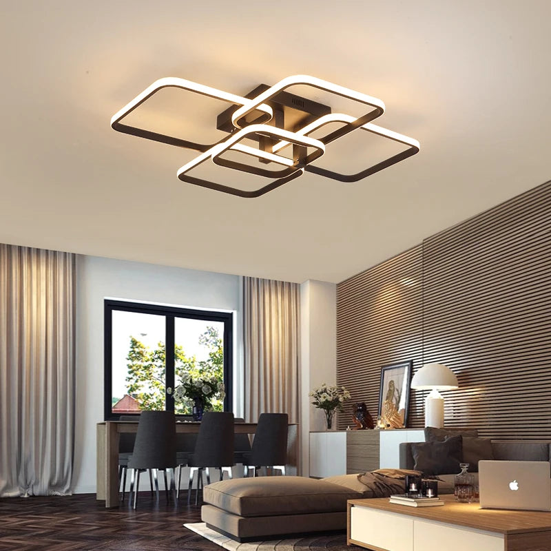 Premium LED Ceiling Light 3/5 Head Remote Control Dimmable f