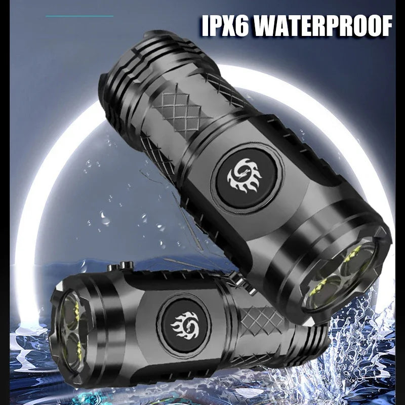 High Quality 3 SST20 LED Flashlight Built-in Battery USB Rec